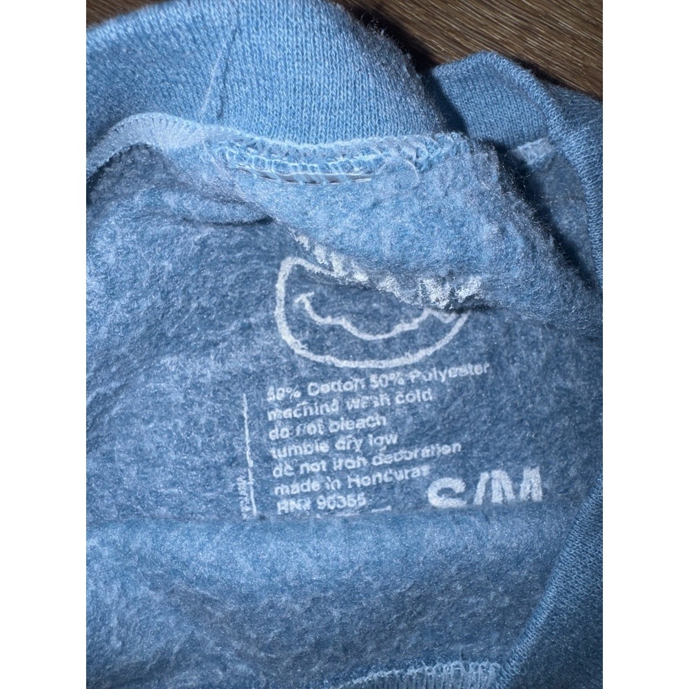 Nirvana Smile Sweatshirt Oversized Blue S/M Urban Outfitters Grunge Kurt 90s - Picture 6 of 7
